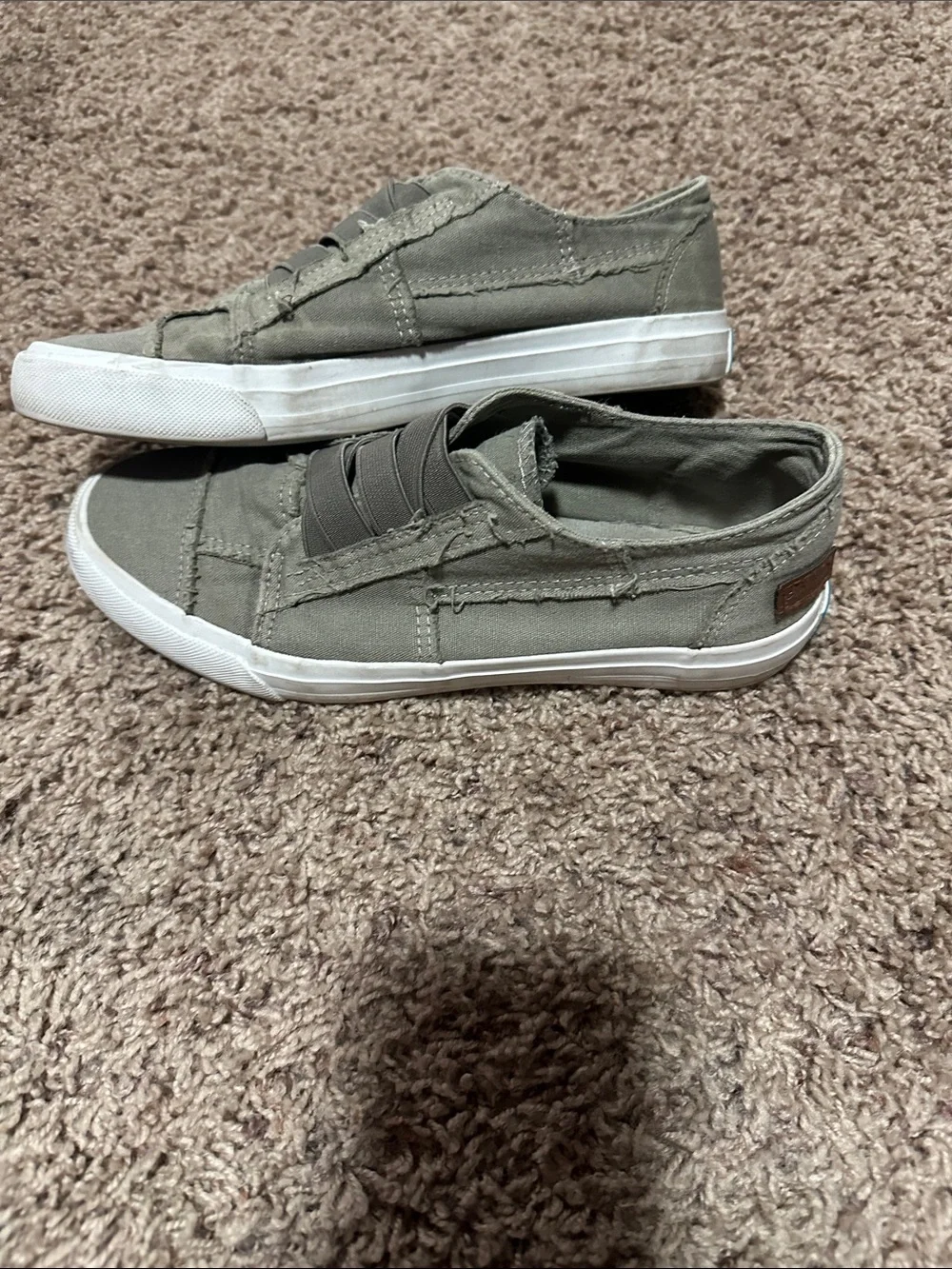 Blowfish Slip-On Canvas Sneakers in Olive Green